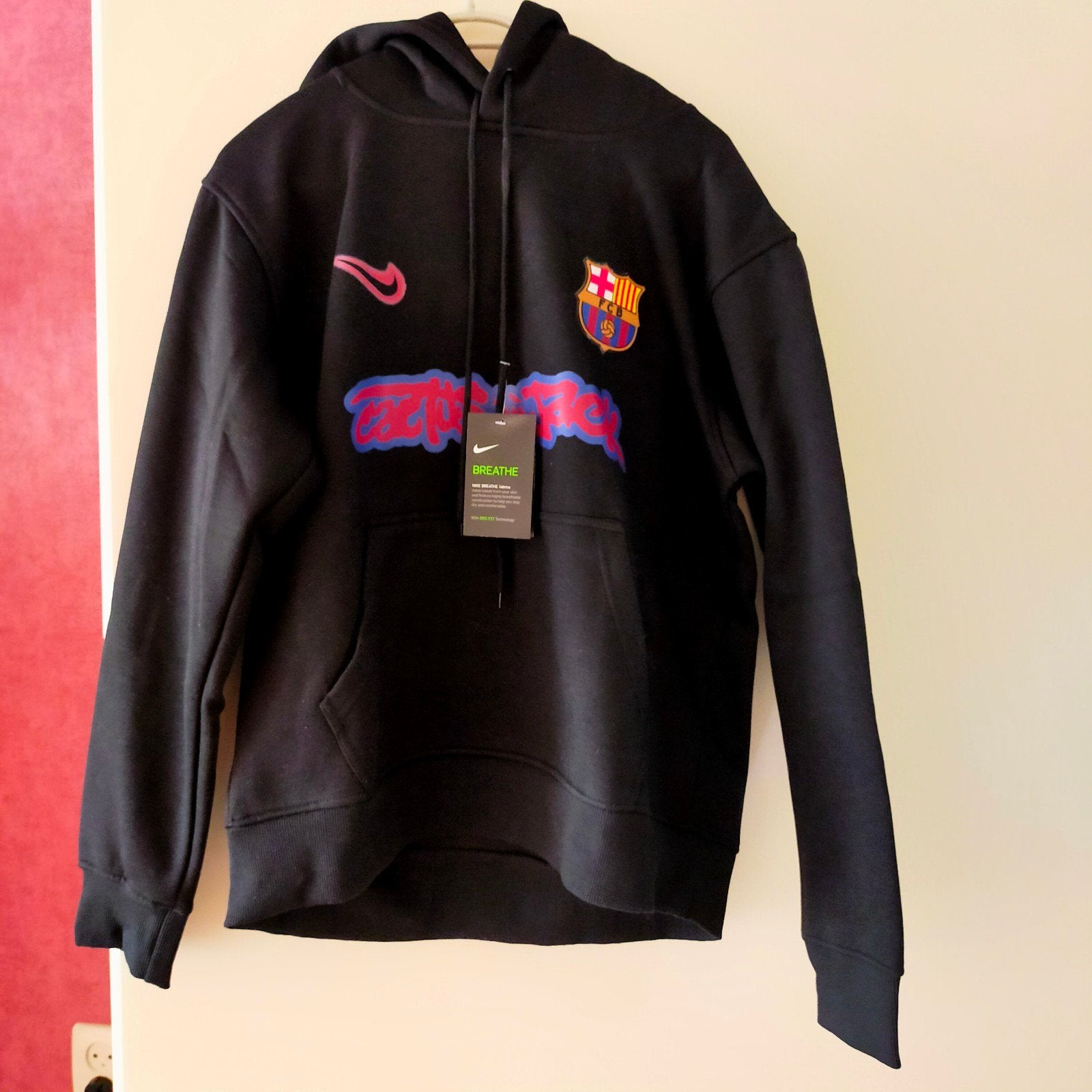 Nike FC Barcelona Hoodie Maat M Zwart - Nieuw met labels, Ophalen, Maat 48/50 (M), Zwart, Nike