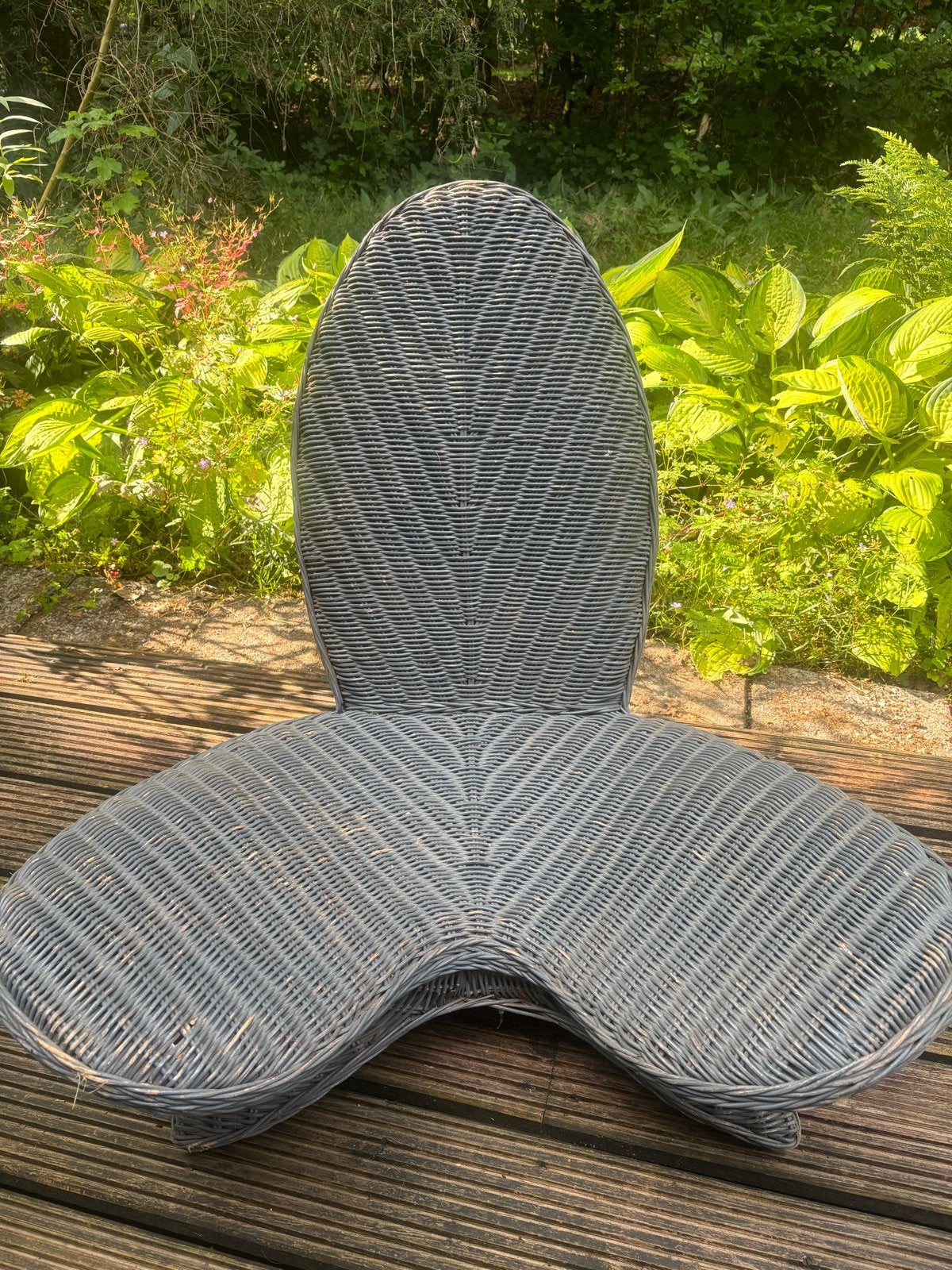 Unieke rotan meditatie stoel - Grijs, Ophalen, Gebruikt, Riet of Rotan, Eén