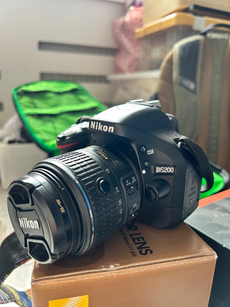 Nikon D5200 met 3 lenzen, tas en accessoires, Ophalen, Gebruikt, Spiegelreflex, Nikon