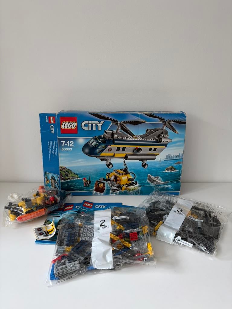 Lego 60093 - Lego City Diepzee Helikopter - Compleet, Lego, City, Ophalen of Verzenden, Zo goed als nieuw