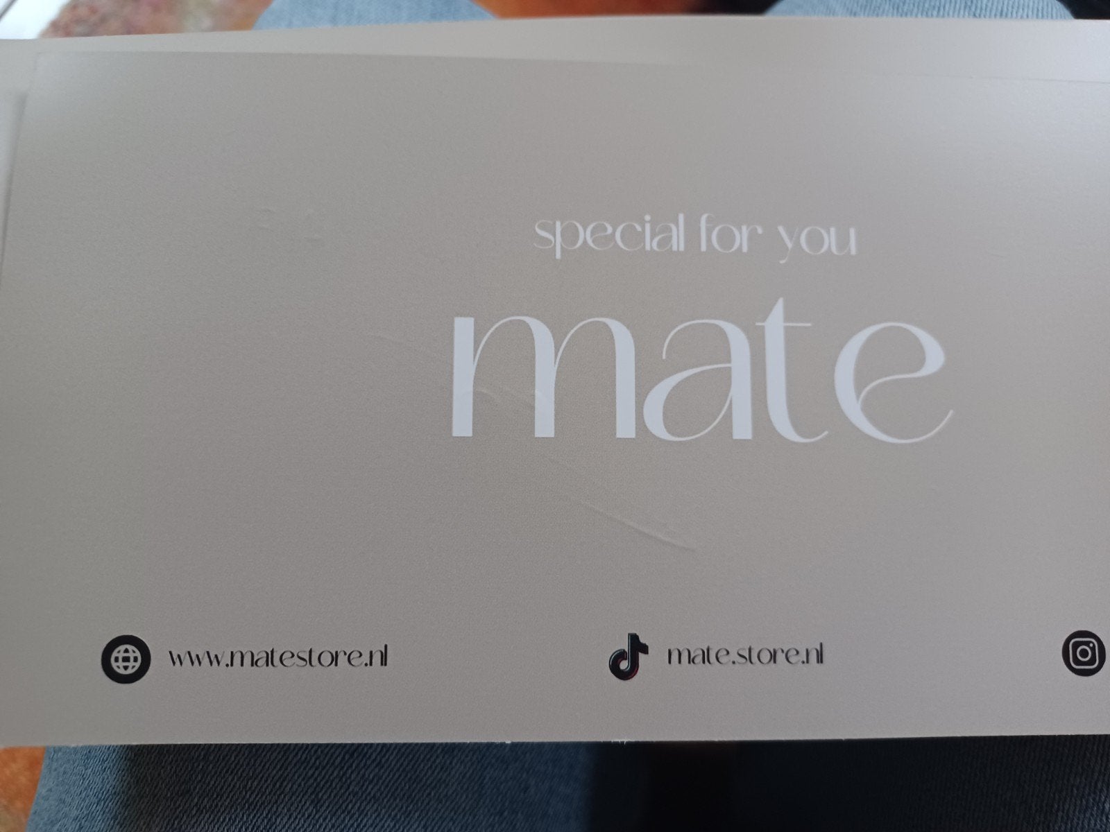 Kortingsbon kadobon korting kado bon 50 euro matestore, Eén persoon, Kortingsbon