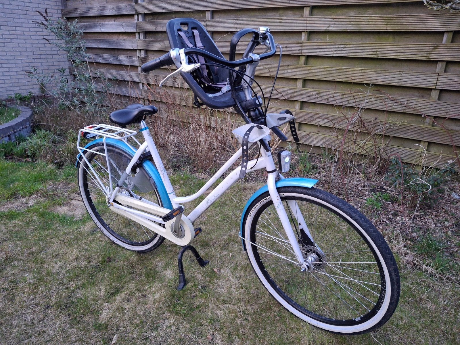 Mamafiets Cortina inclusief Yepp kinderzitje, Fietsen en Brommers, Fietsen | Dames | Damesfietsen, Gebruikt, Versnellingen, 50 tot 53 cm
