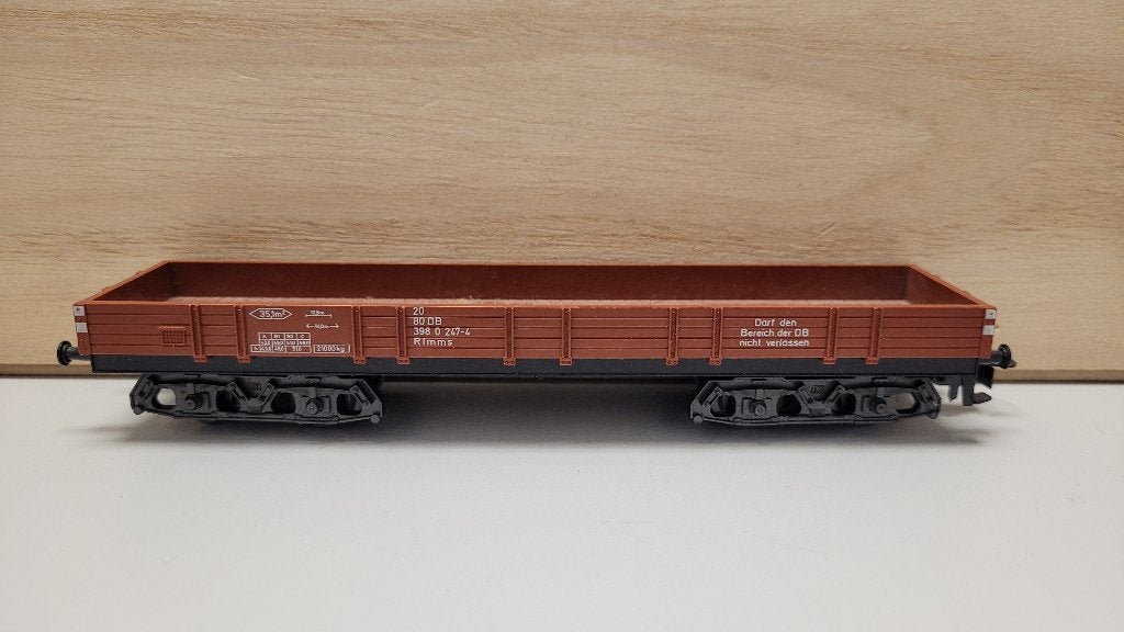 Märklin 4473 lageboordwagon dubbel-assig DB, Wisselstroom, Wagon, Ophalen of Verzenden, Zo goed als nieuw