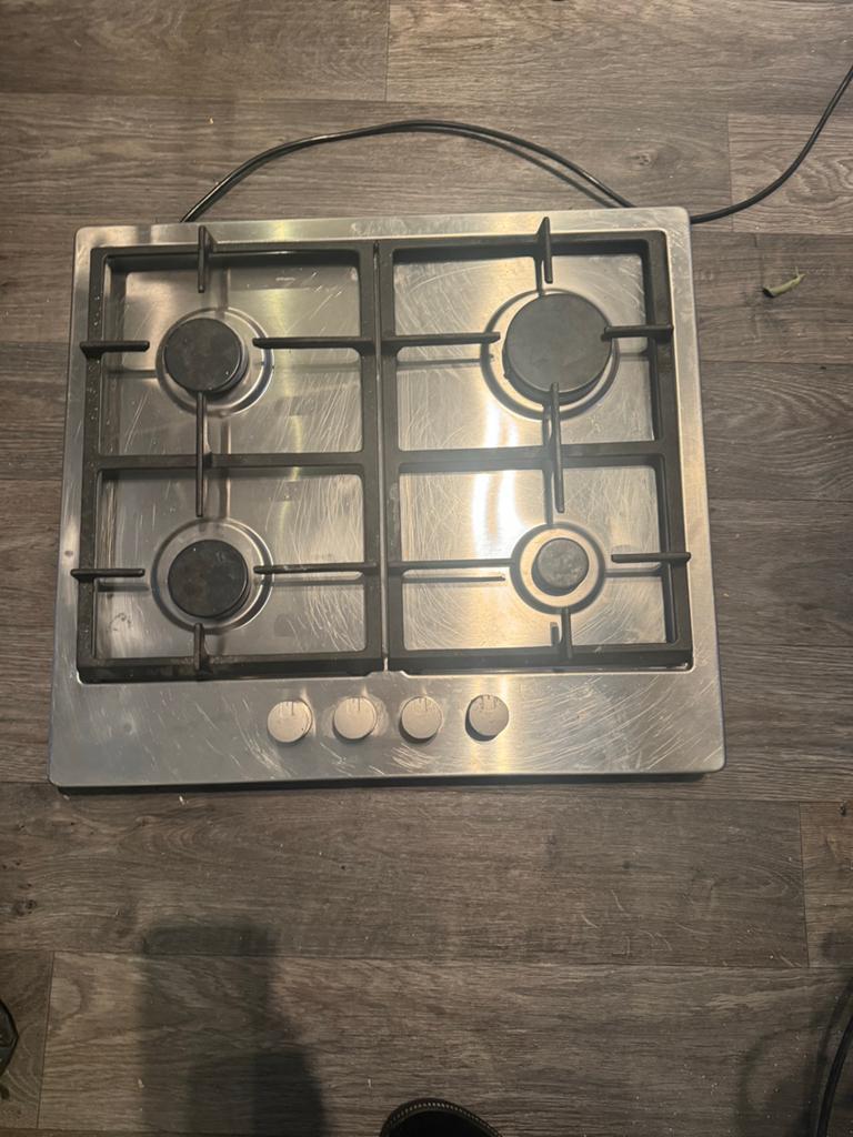 Nette Constructa RVS Gaskookplaat - 4 Pitten, Witgoed en Apparatuur, Kookplaten, Ophalen, Inbouw, Gas, 4 kookzones