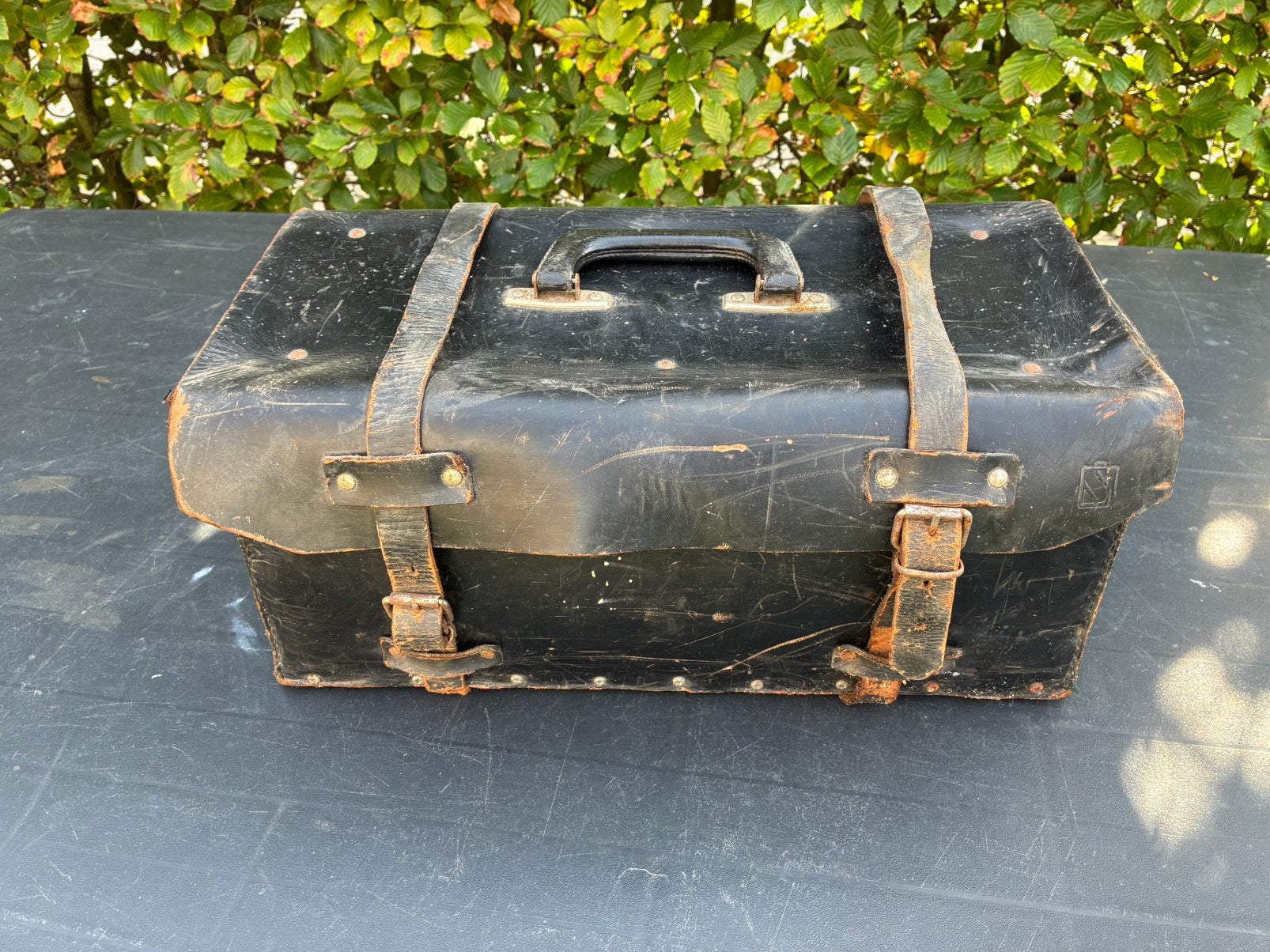 Oude motor fiets brommer tas, Fietsen en Brommers, Ophalen of Verzenden, Gebruikt, Koffer