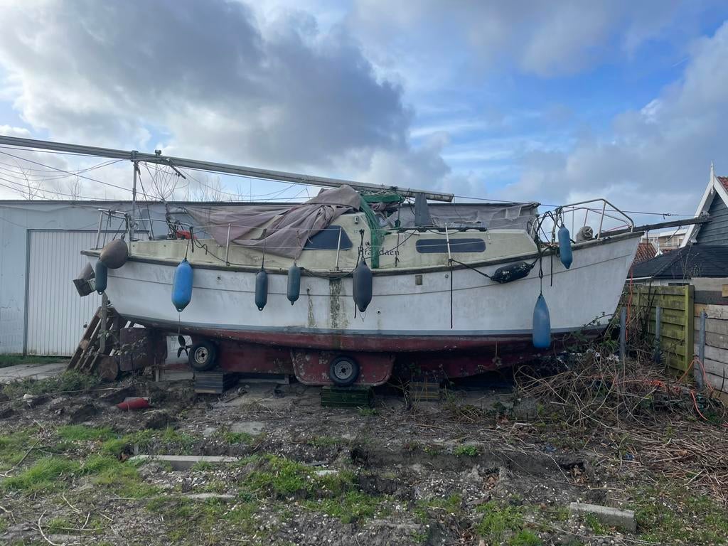 Polyester zeilboot GRATIS, Ophalen, Gebruikt, Overige typen, Minder dan 15 m²