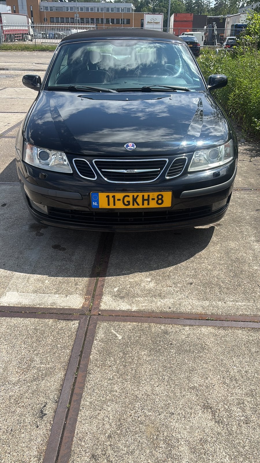 Saab 9-3 AERO 2004 AUT Zwart. Nieuwe kap, Auto's, 1998 cc, 194 pk, Cabriolet, 4 stoelen