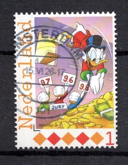 gestempelde zegel. Persoonlijke Donald Duck uit serie van 36, Ophalen of Verzenden, Na 1940, Gestempeld