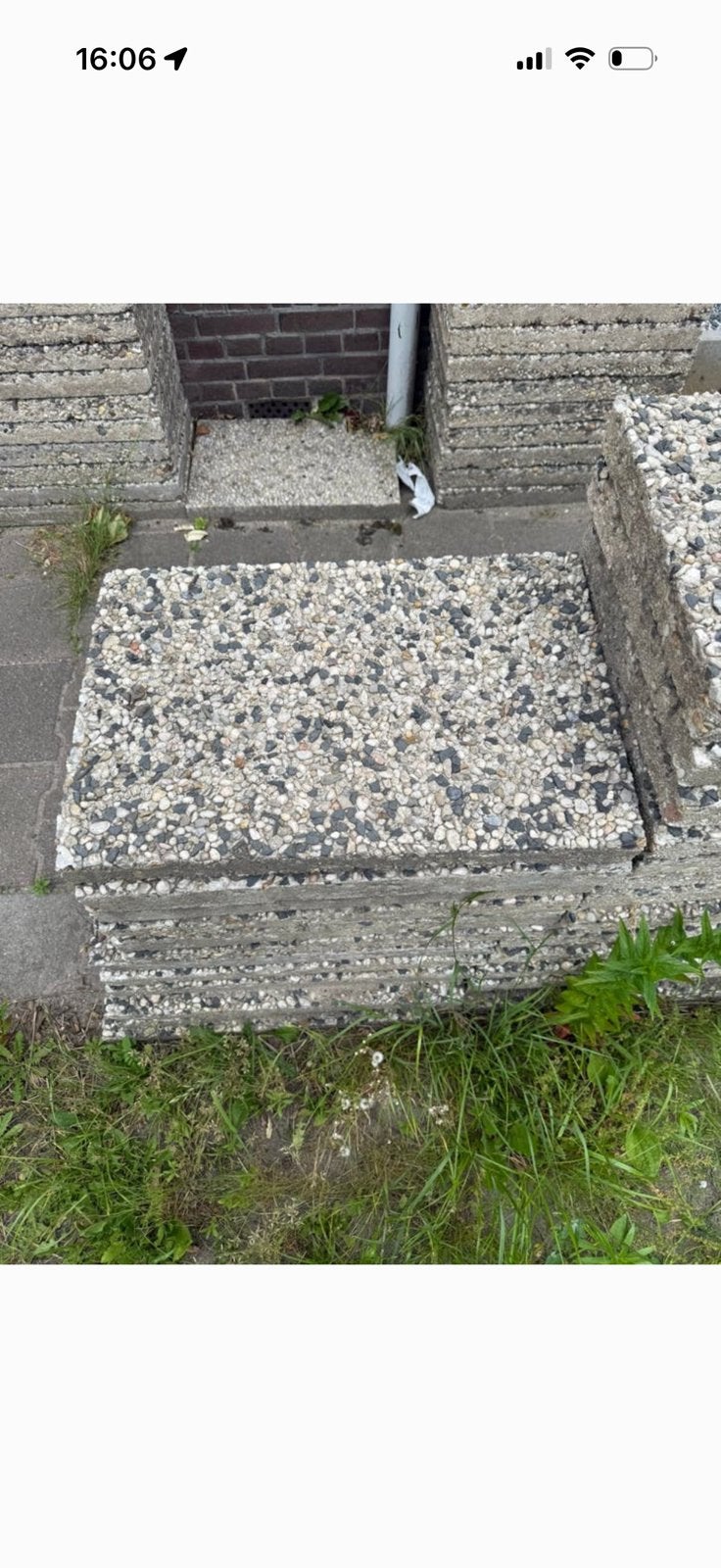 Gratis gindtegels 40x60, Tuin en Terras, Ophalen of Verzenden, Gebruikt, Beton, Klinkers
