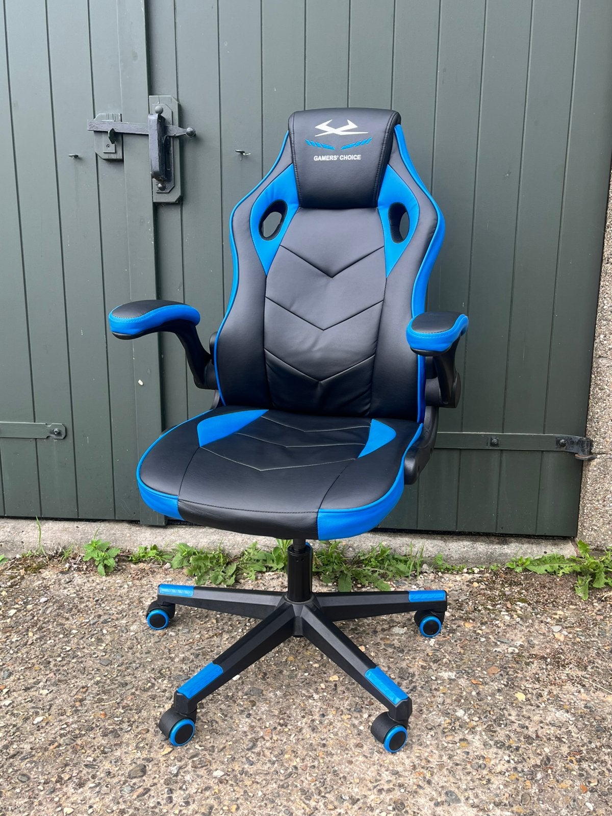 Gamers’ Choice gamestoel zwart/blauw, Ophalen, Zo goed als nieuw, Blauw