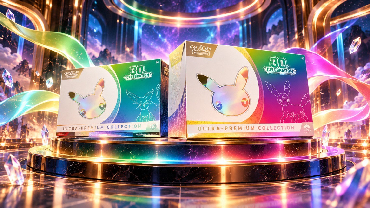 Pokémon 30th Celebration UPC Day + Night Set – Pre-order, Ophalen of Verzenden, Nieuw, Foil