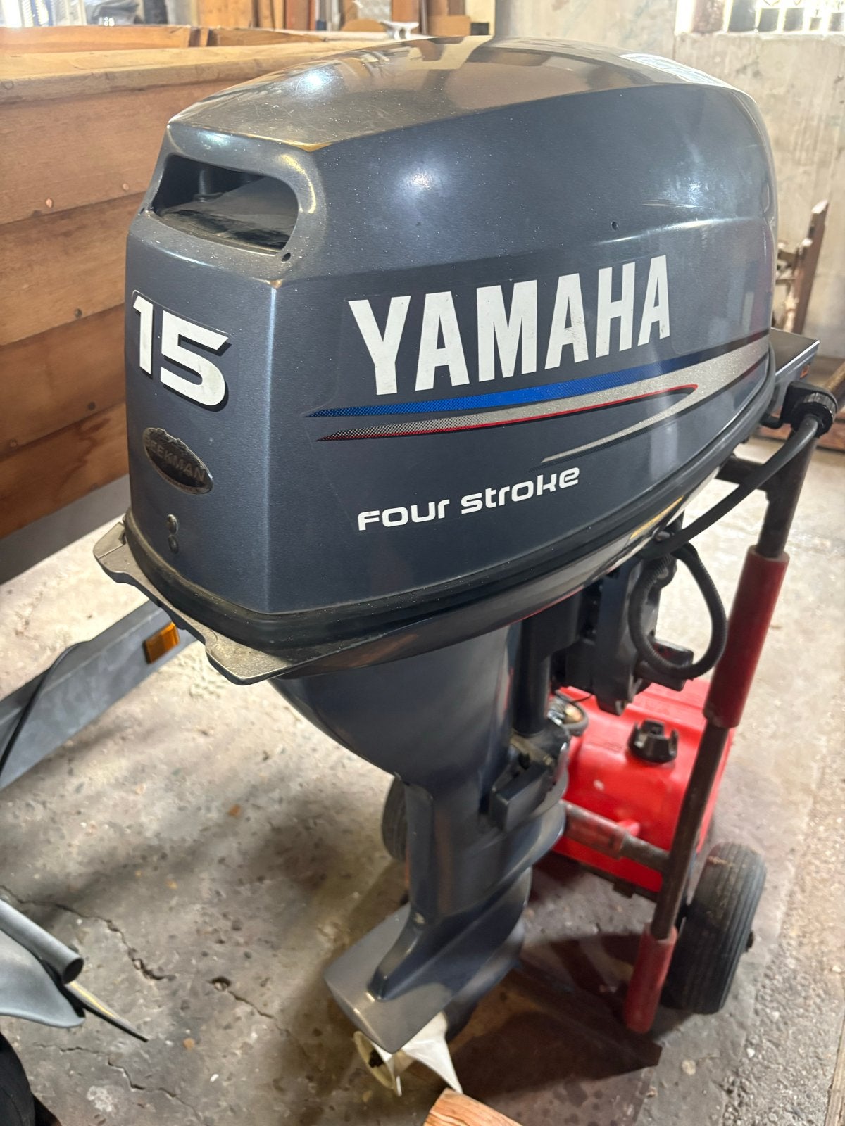 Klassieke Houten Motorboot5.35m Yamaha15pk4-takt PegaTrailer, Watersport en Boten, Overige merken, Gebruikt, Trailer, Hout