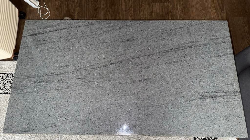 Luxe Modern TV-Meubel & Salontafel - Natuursteen/Composiet, Ophalen, Zo goed als nieuw, Rechthoekig, Glas