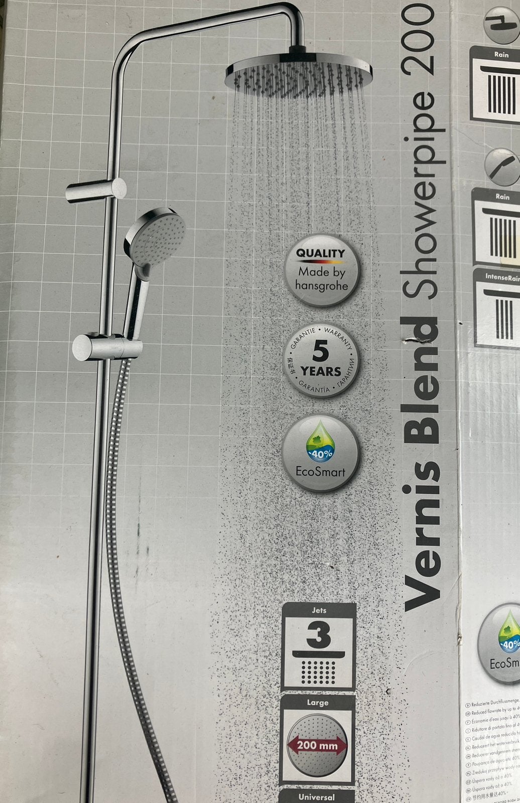 Complete badkamerset Hansgrohe: regendouch en badkraan, Ophalen, Nieuw