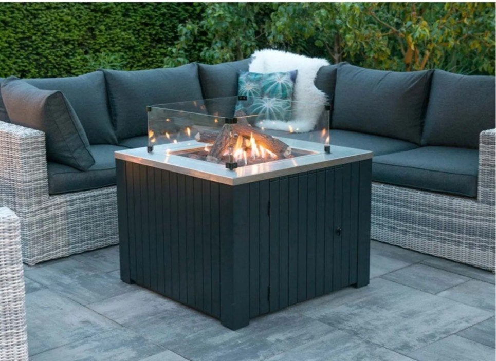Garden Impressions Vuurtafel met Glazen Omranding, Ophalen, Gebruikt