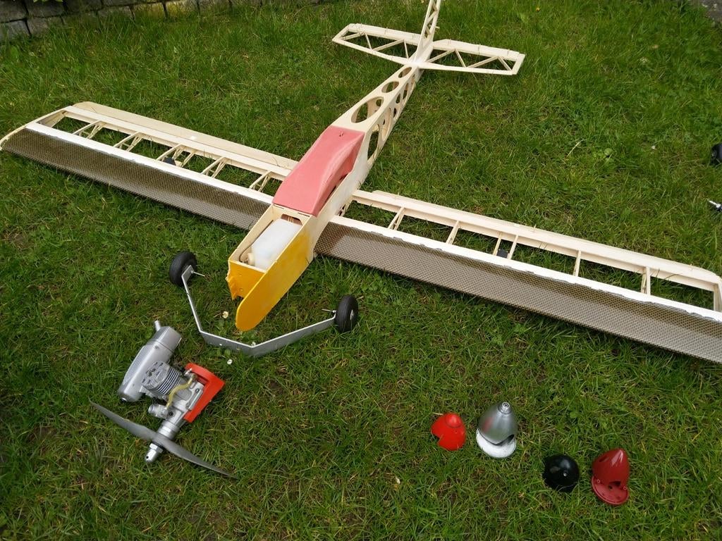 RC Vliegtuig met OS Max motoren en onderdelen, Ophalen of Verzenden, Gebruikt, Nitro