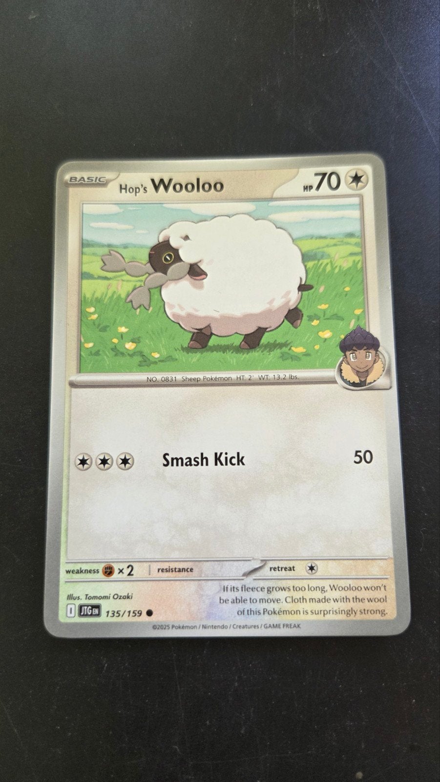 Hop's Wooloo 135/159 Journey Together Pokémon Kaart, Verzenden, Zo goed als nieuw, Losse kaart