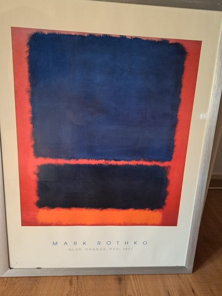 Mark Rothko poster 1961 mooi Ingelijst, Antiek en Kunst, Ophalen