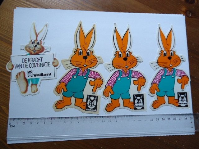 sticker oud Vaillant strip cv ketel retro logo origineel, Verzenden, Zo goed als nieuw, Bedrijf of Vereniging