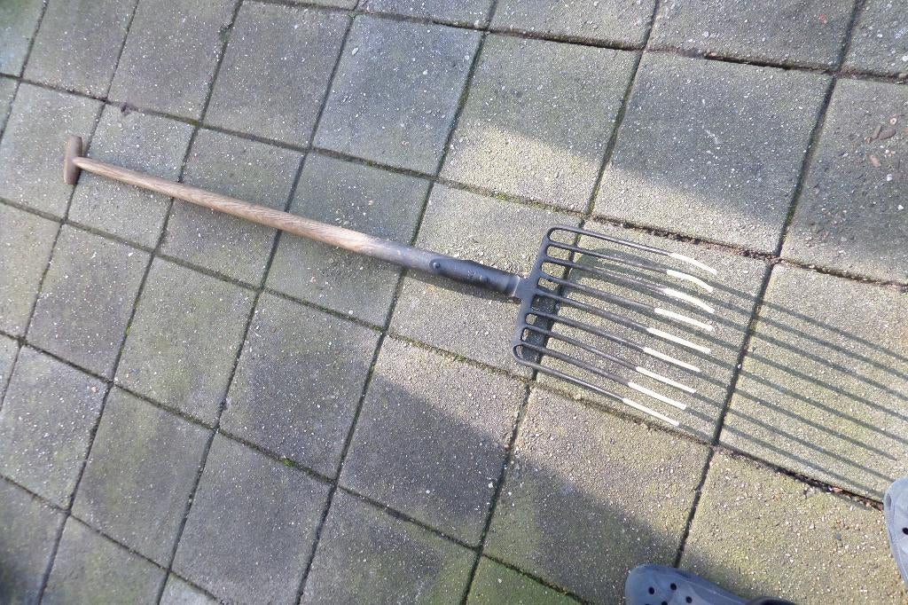 Aardappelvork - Puinvork - KRAMP - Lengte 150cm - 9 tander, Tuin en Terras, Hand-tuingereedschap, Ophalen, Zo goed als nieuw, Vork