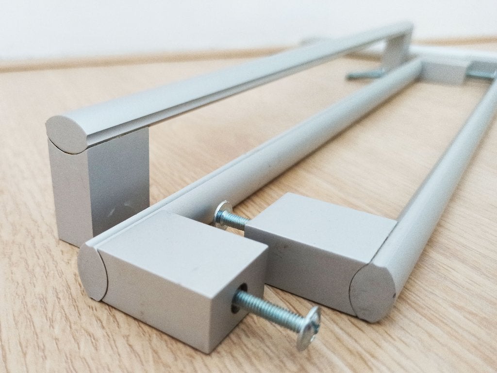 Aluminium Deurgrepen set van 6 stuks (of los), Minder dan 50 cm, Ophalen of Verzenden, Zo goed als nieuw, Minder dan 25 cm