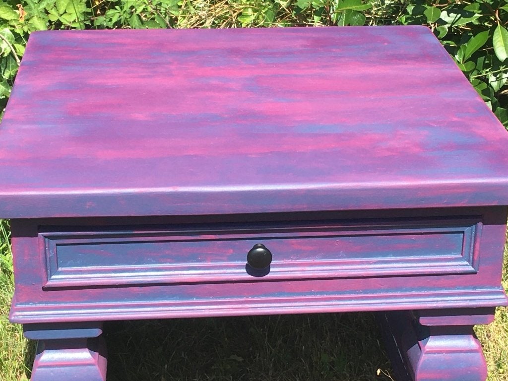 vrolijk zomers tafeltje (salontafel, bijzettafel), Ophalen, Zo goed als nieuw, 45 tot 65 cm, Minder dan 55 cm