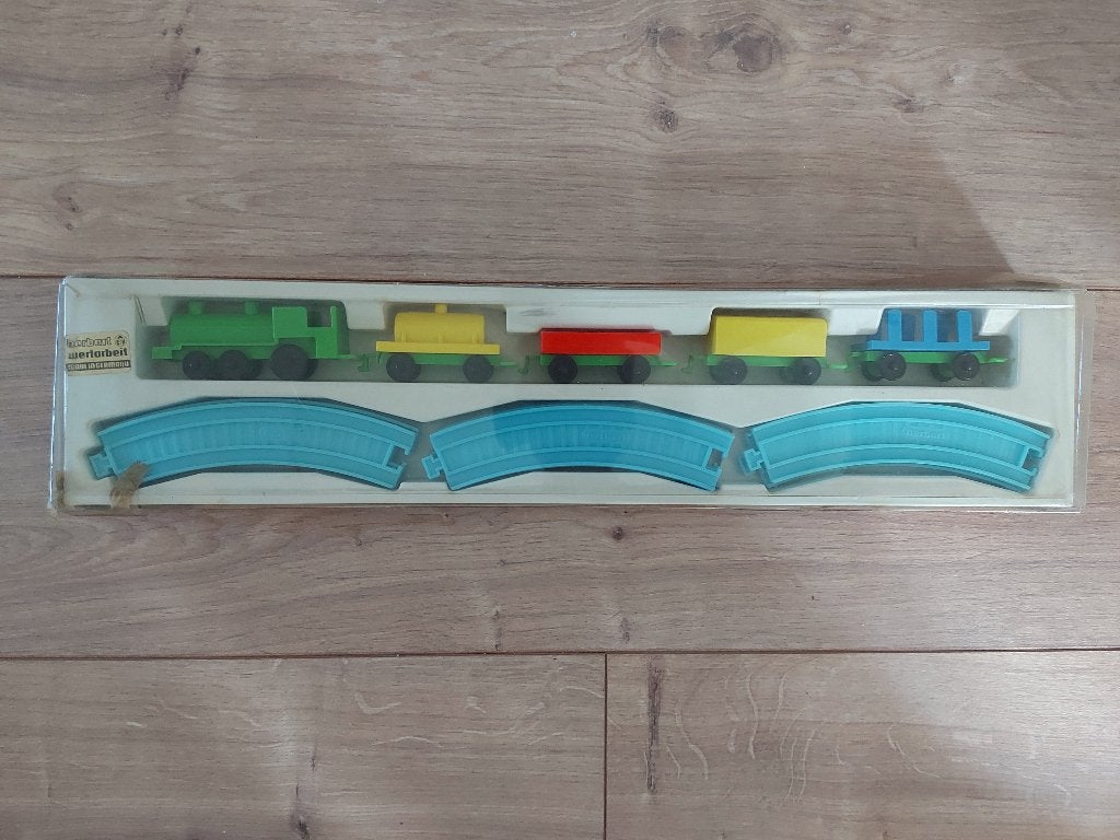 Vintage jaren 70 treinset Herbart in originele doos, Ophalen of Verzenden, Zo goed als nieuw
