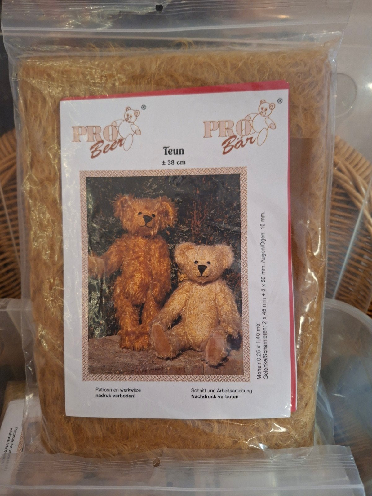 Maak je eigen teddybeer met deze PRO Beer Teun set ca 38 cm, Ophalen of Verzenden, Katoen, 30 tot 200 cm, 120 cm of meer