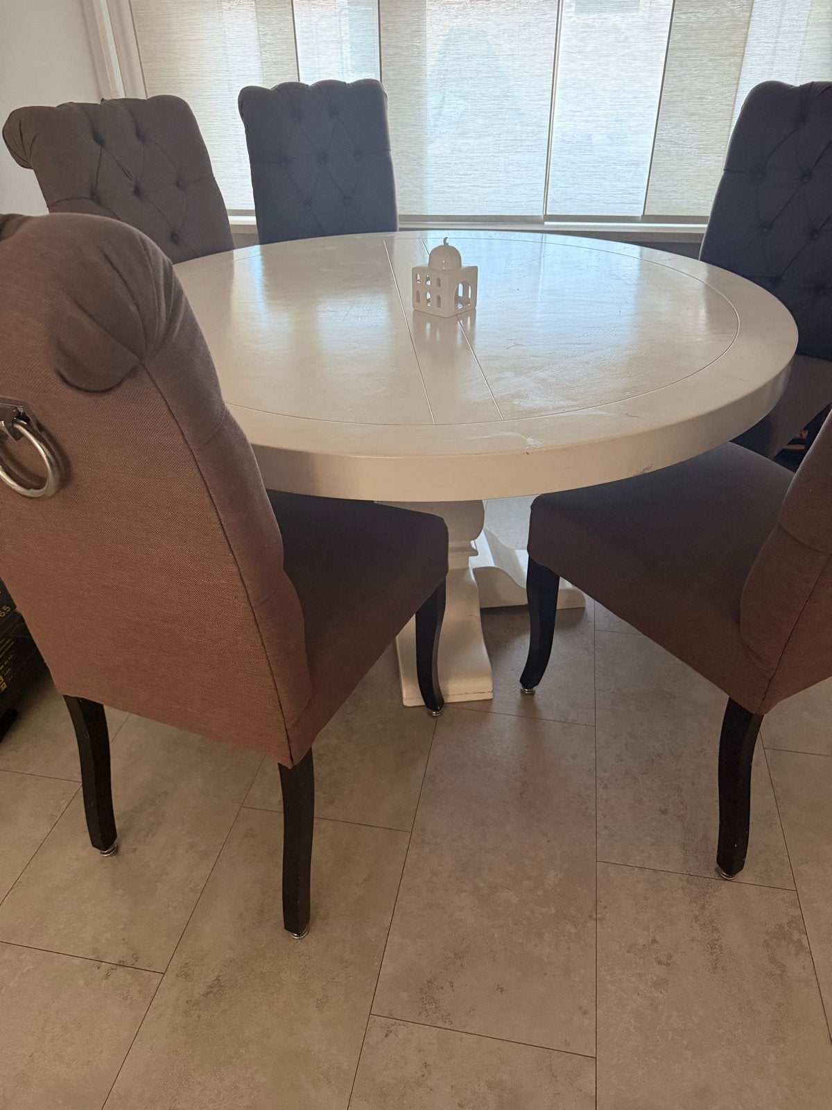 Ronde eettafel, Huis en Inrichting, Ophalen, Gebruikt, 100 tot 150 cm, Rond