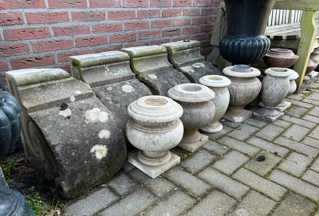 OUDE TUINVAAS VAN NATUURSTEEN, Tuin en Terras, Tuinvazen, Ophalen, Gebruikt