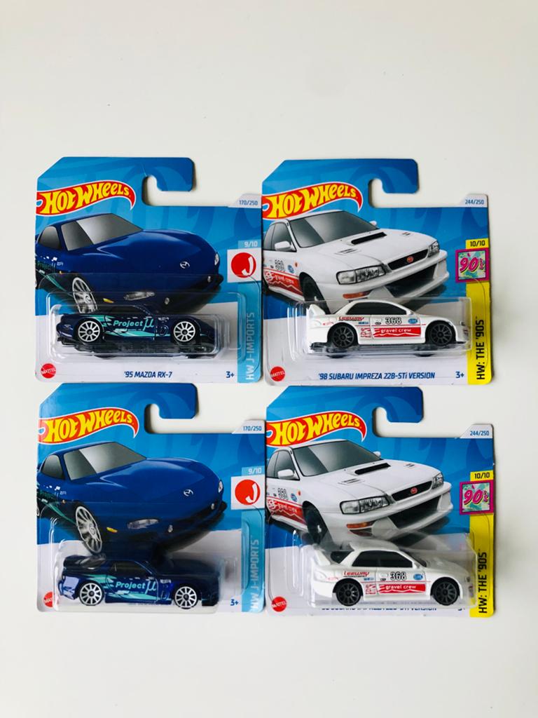 Hot Wheels JDM Japan Set van 4 - Mazda RX-7 & Subaru Impreza, Ophalen of Verzenden, Nieuw