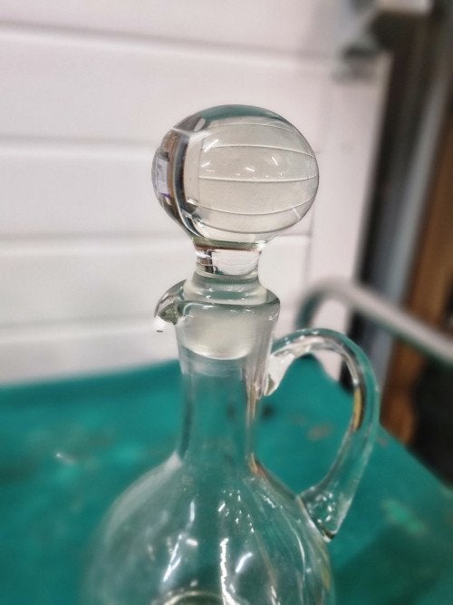 karaf glas met glazen dop, Ophalen of Verzenden