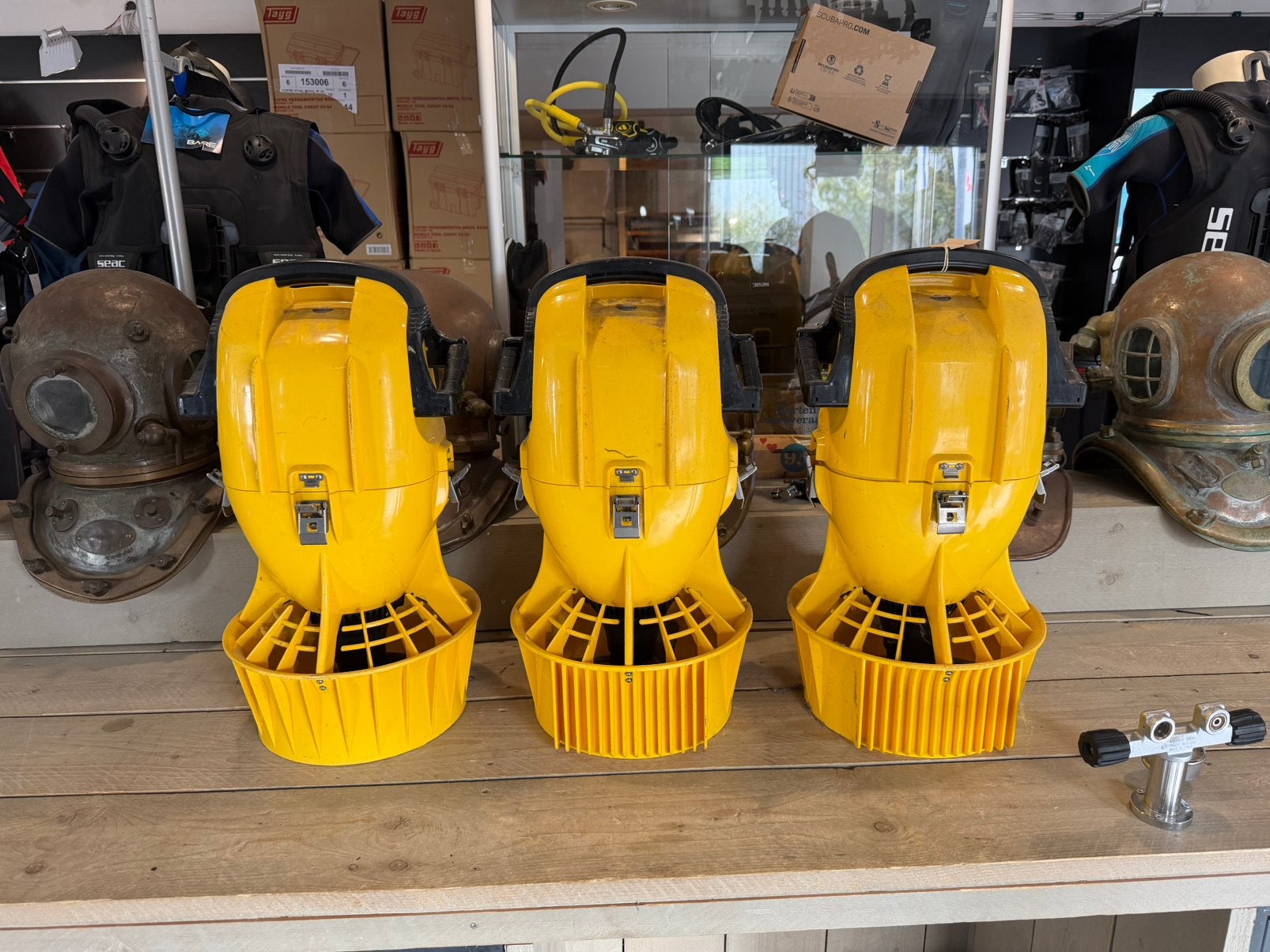 3 Apollo AV-1 onderwaterscooters – 2 werkend, Ophalen of Verzenden, Gebruikt