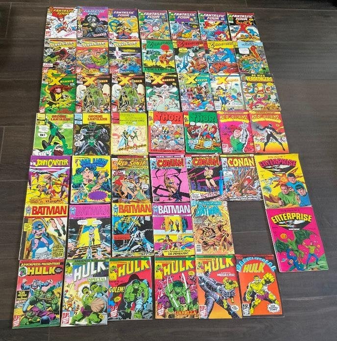 verzameling comics jaren 70/80 fantastic four spiderman enz., Meerdere comics, Ophalen of Verzenden, Zo goed als nieuw, Amerika