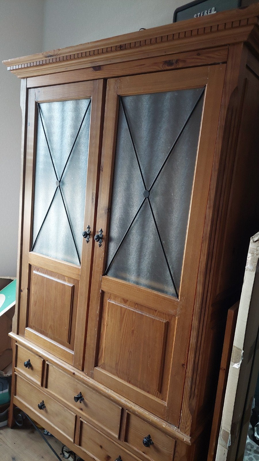 grenen kast met bijpassende komode (set) MOET snel WEG, Ophalen, Gebruikt, 50 tot 70 cm, 100 cm of meer