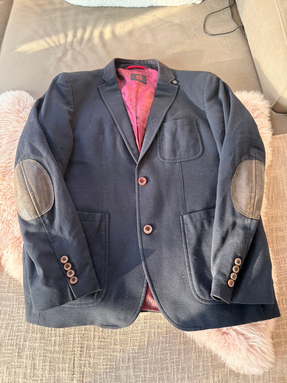 Club of Gents  colbert maat 48 blauw izgst 98% wol, Ophalen, Gedragen, Maat 48/50 (M), Blauw