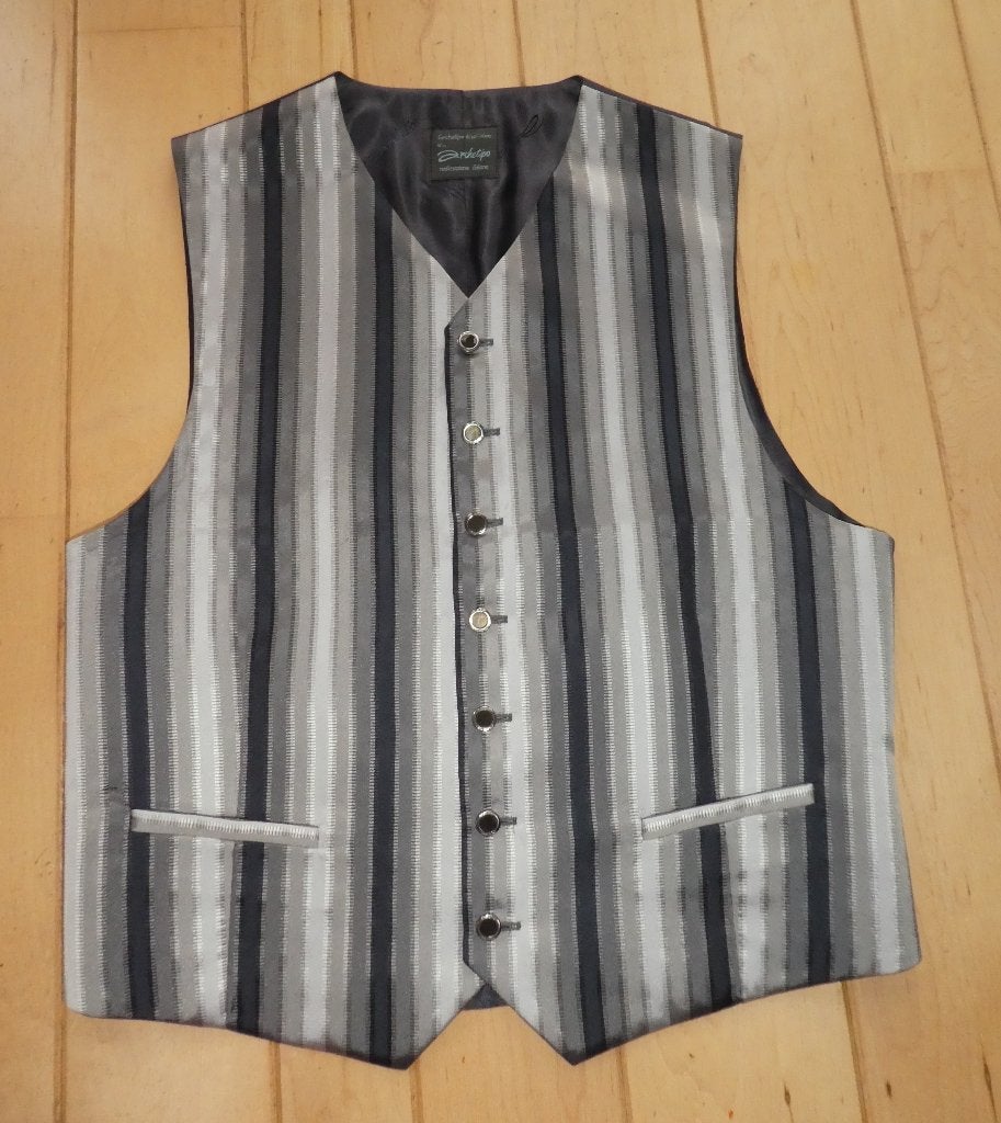 NIEUW Archetipo heren gilet maat 54 zijde blauw zilver grijs, Archetipo, Maat 52/54 (L), Verzenden, Nieuw