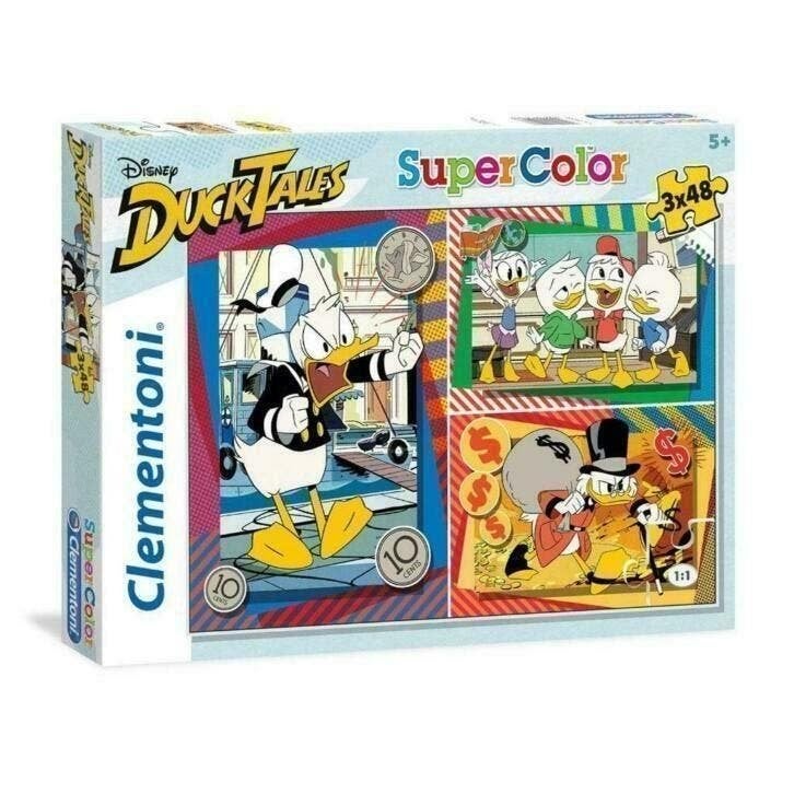 Duck Tales 3 in 1 Puzzel - 3 x 48 st - Clementoni Legpuzzel, Ophalen of Verzenden, 10 tot 50 stukjes, Nieuw, 4 tot 6 jaar