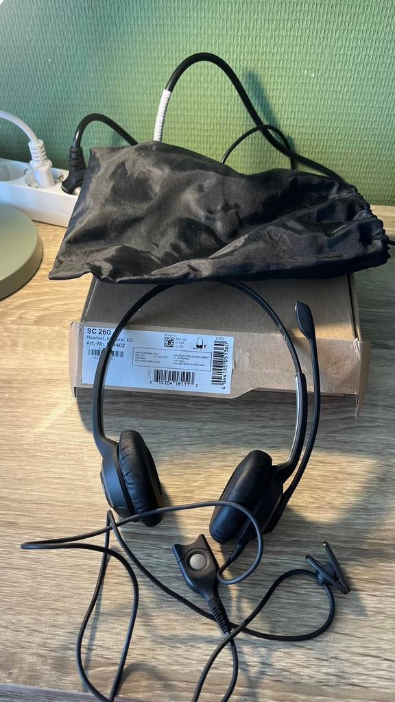 Sennheiser SC 260 headset (binaural) met microfoon, Audio, Tv en Foto, Koptelefoons, Ophalen of Verzenden, Gebruikt, Sennheiser