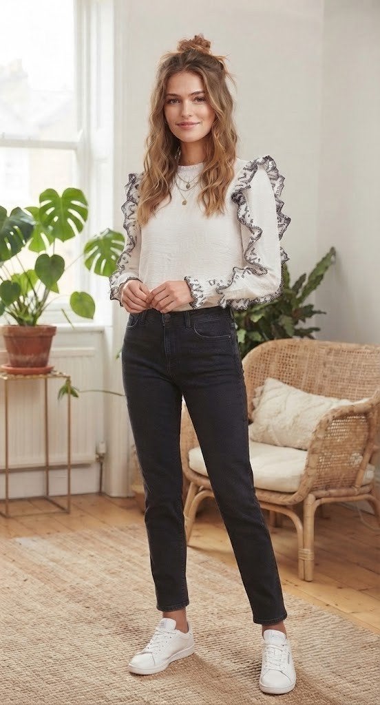 top Costes, Verzenden, Wit, Zo goed als nieuw, Lange mouw