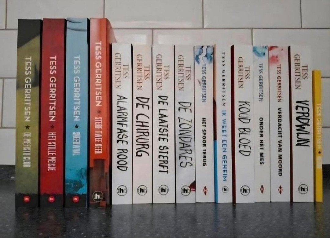 14 boeken van Tess Gerritsen zgan Ophalen in Haaksbergen
+ 1, Boeken, Thrillers, Ophalen, Zo goed als nieuw, Tess Gerritsen
