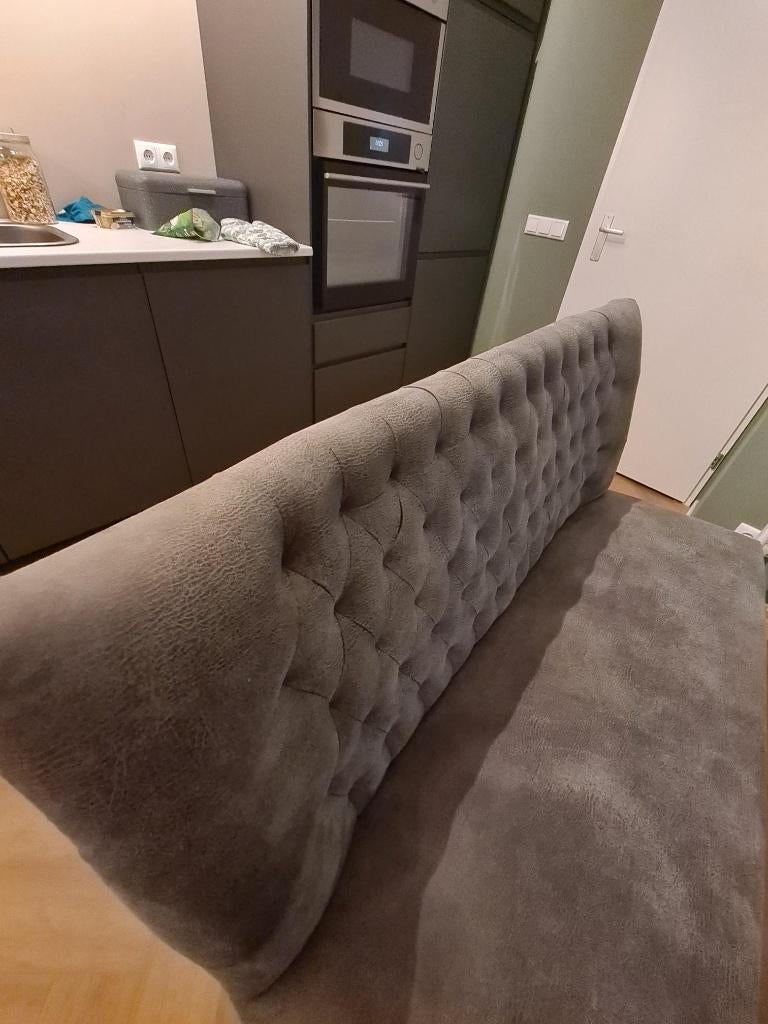 Brocante Opmaat gemaakte bankje 147 cm lang voor leuke prijs, Huis en Inrichting, Banken | Sofa's en Chaises Longues, Zo goed als nieuw