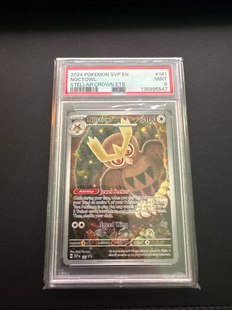 Noctowl PSA 9 141 Promo slab Pokemon kaart, Ophalen, Zo goed als nieuw