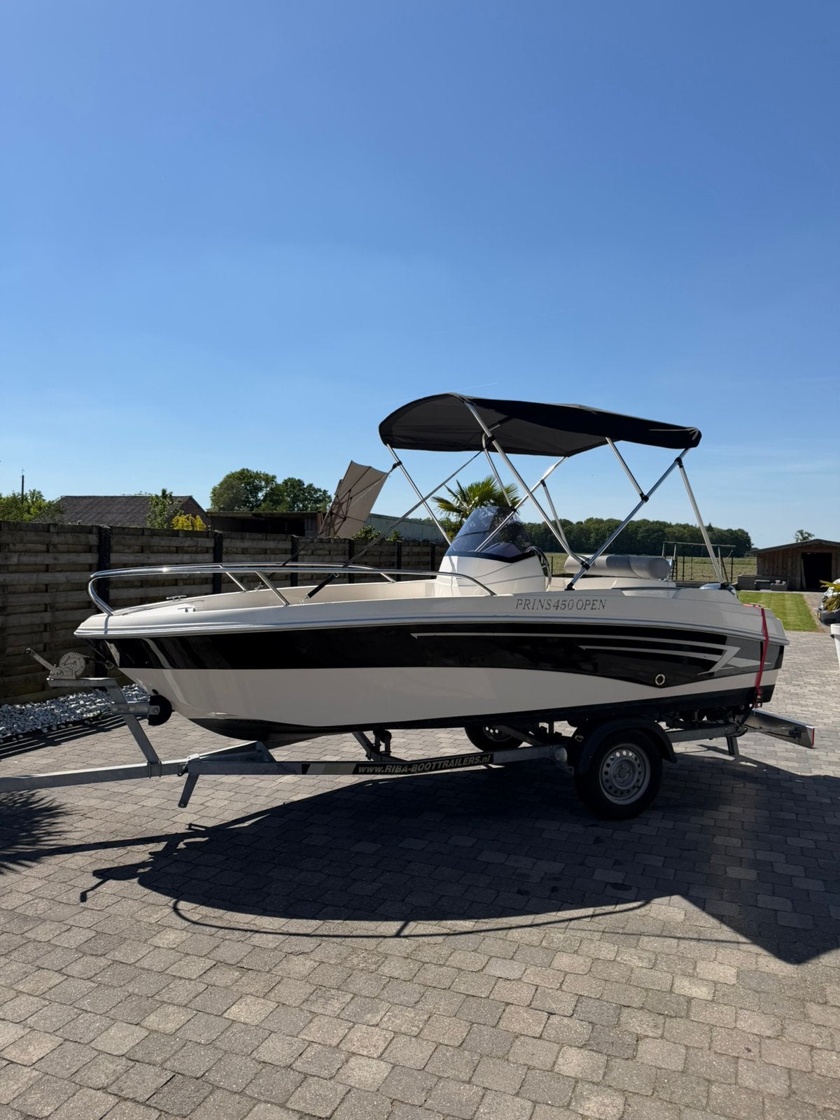 Prins 450 Open | 25pk Yamaha 2026 | Trailer | Biminitop VK, Ophalen, 5 m, Zo goed als nieuw, 2 m