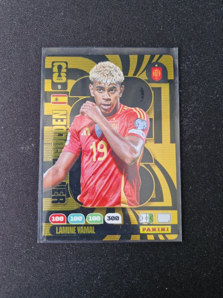 Golden Baller Lamine Yamal - Panini Adrenalyn XL WK2026, Hobby en Vrije tijd, Stickers en Plaatjes, Ophalen of Verzenden, Zo goed als nieuw