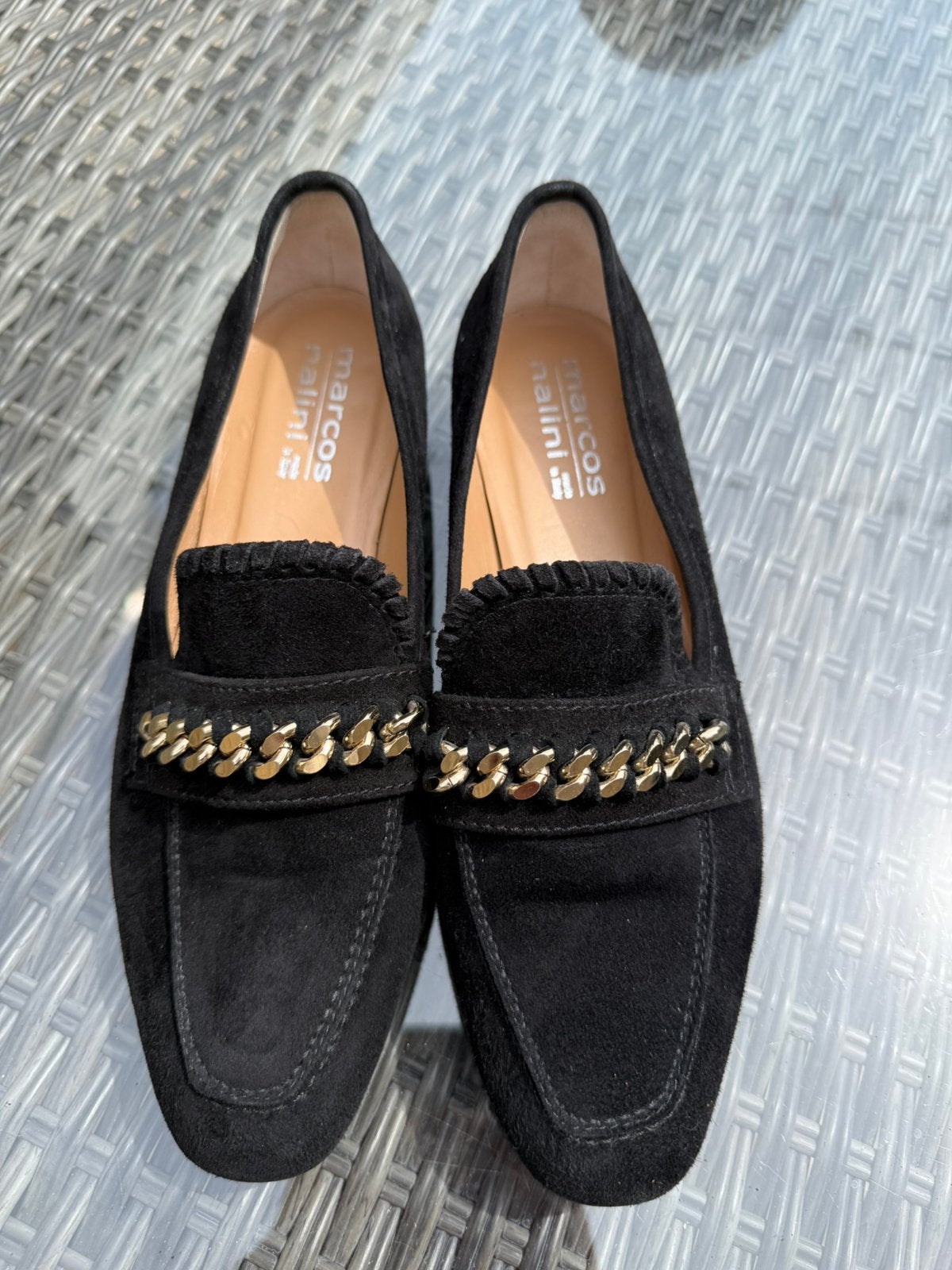 Marcos Nalini * mooie leren loafers( maat 38,5), Verzenden, Zwart, Instappers