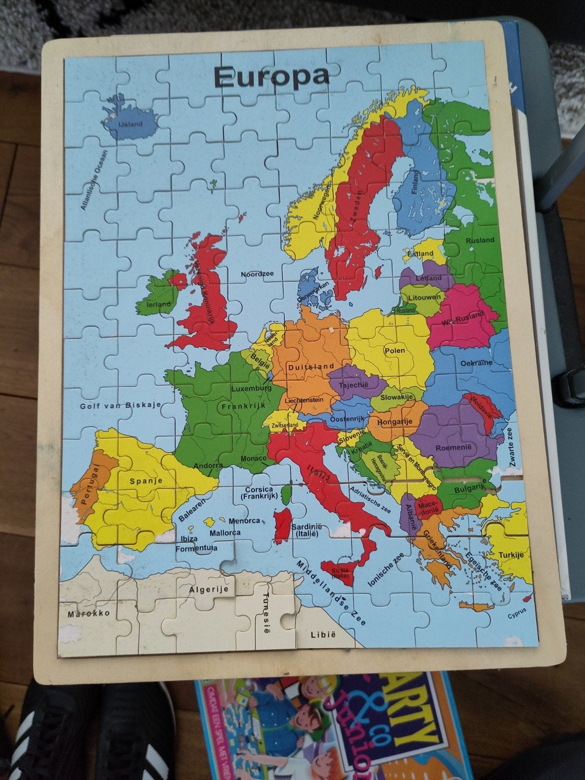 Houten puzzel Europa - Educatief en compleet, Ophalen, Gebruikt, Meer dan 50 stukjes, Van hout