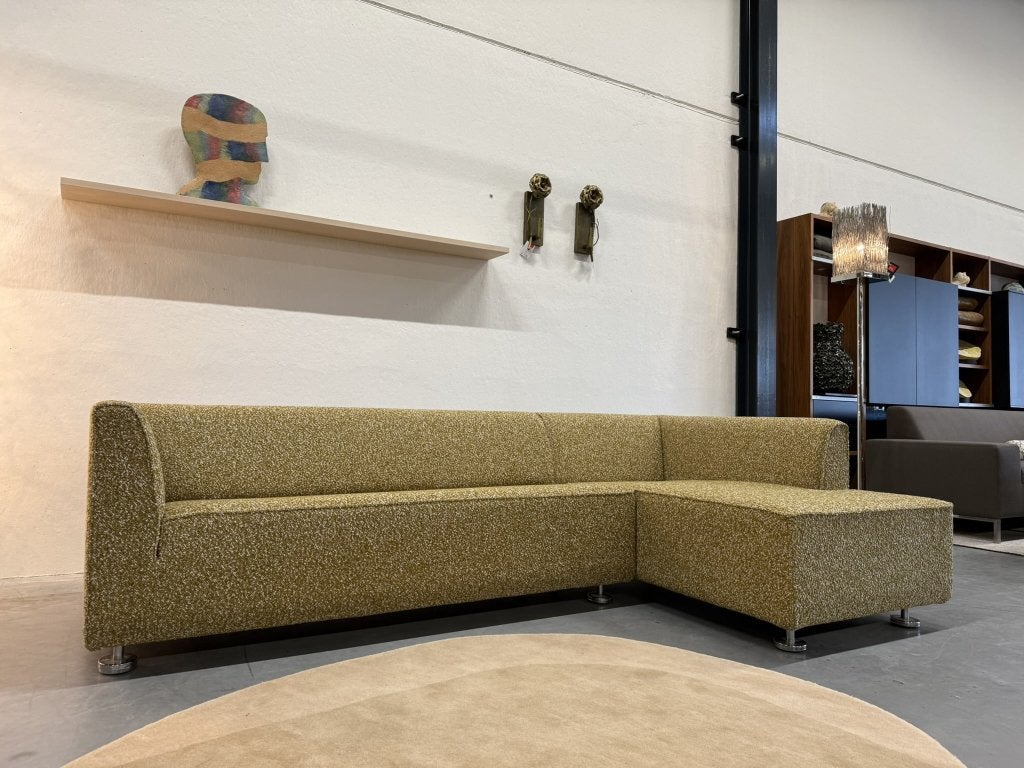 Nieuw Gelderland 4800 Hoekbank Nuvola stof Design Bank geel, 250 tot 300 cm, 125 tot 150 cm, Hoekbank, Nieuw