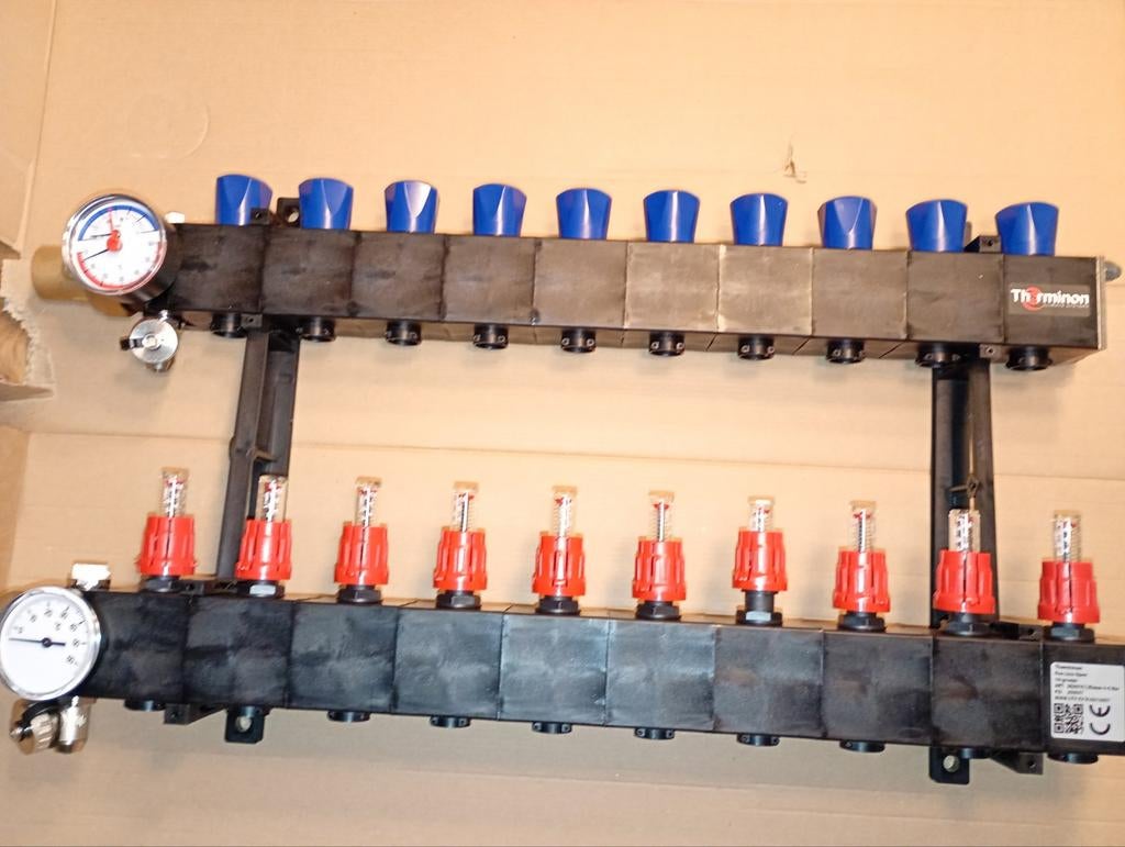 Therminon 10 groep open vloerverwarming verdeler, Doe-het-zelf en Verbouw, Verwarming en Radiatoren, Ophalen of Verzenden, Nieuw