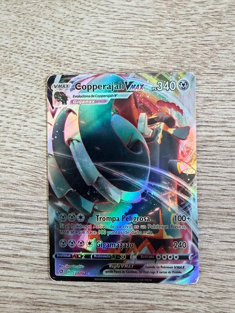Pokemon Copperajah Vmax, Ophalen of Verzenden, Gebruikt, Losse kaart